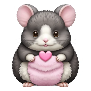 angora black chinchilla, white and pink chinchilla, and brown velvet sticker
