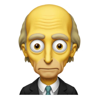 Mr. Burns, simpson, yellow skin tone, very very very long nose. sticker