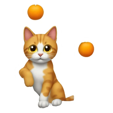 Gato naranja en un árbol  sticker
