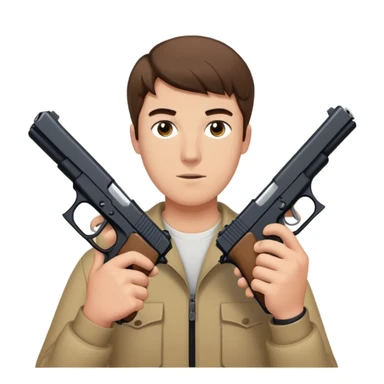 Mr beast holding 2 glocks sticker