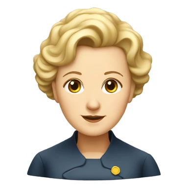 blond marie curie sticker