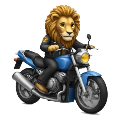 Lion drive motorcicle sticker