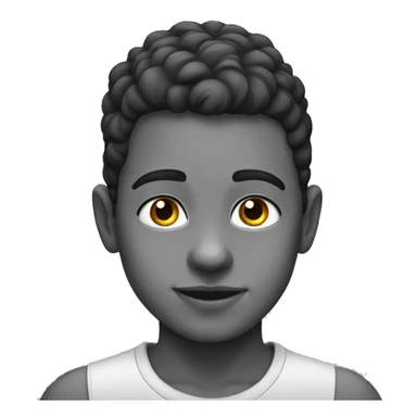 greyscale portrait of a boy sticker