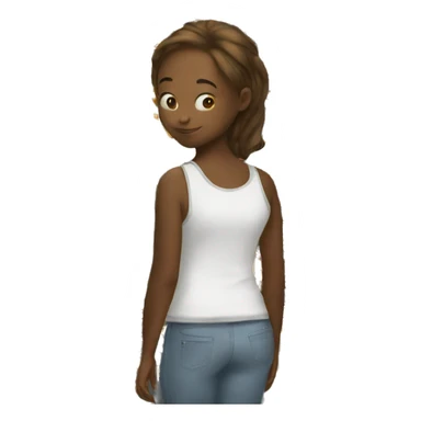 Girl flip her her back  sticker