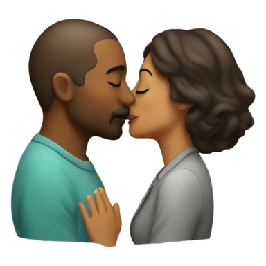 Man kissing woman sticker