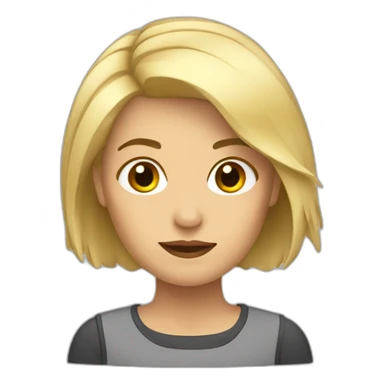 mujer rubia pelo corto sticker