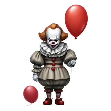 pennywise with balloon sticker