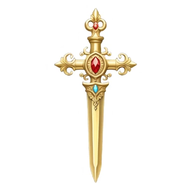 Holy gold dagger of Jesus Christ sticker