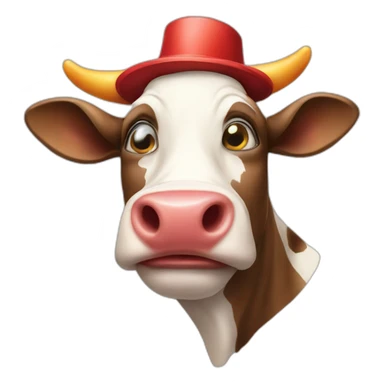Clown cow sticker