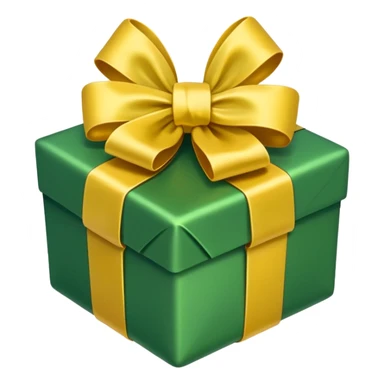 GREEN PRESENT WITH YELLOW BOW sticker
