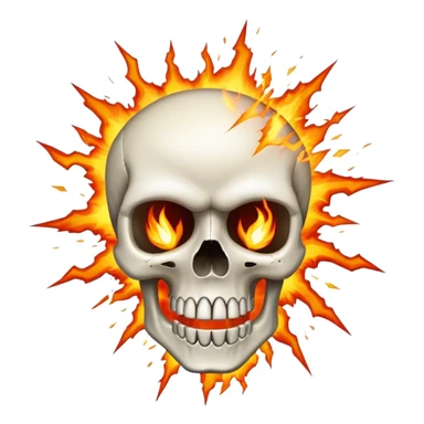 skull is boom sticker