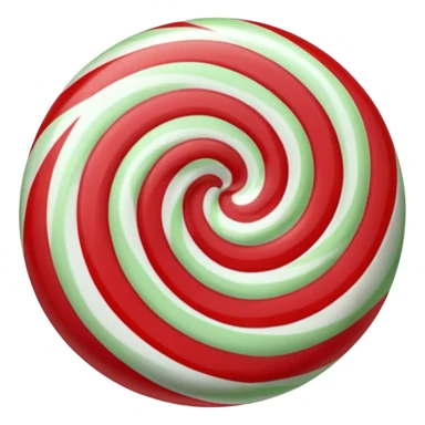 a single peppermint candy, but with green red white sticker