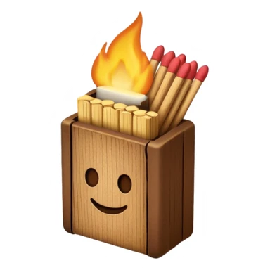 matches in matchbox sticker