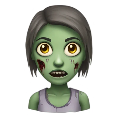 female zombie sticker