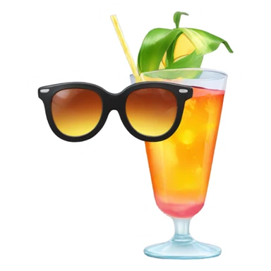 sunglasses, cocktail sticker