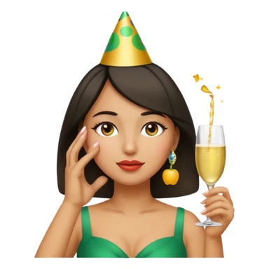 woman swooning with hand on forehead, dramatic, apple style emoji sticker