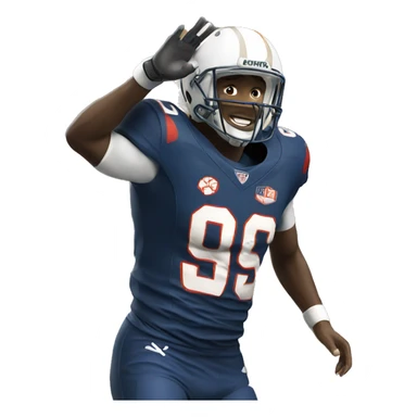 Football player celebrating sticker