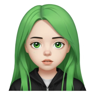 Billie Eilish face only sticker