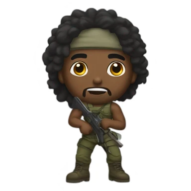 Black Rambo sticker