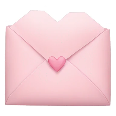 pastel pink heart envelope sticker