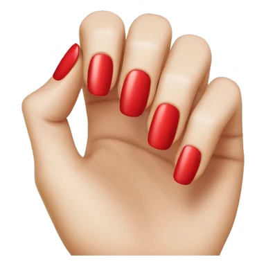 Nails getting painted red sticker