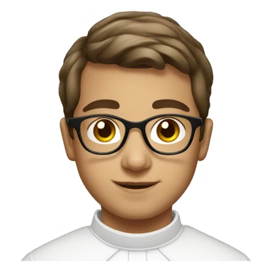 young catholic priest with glasses sticker