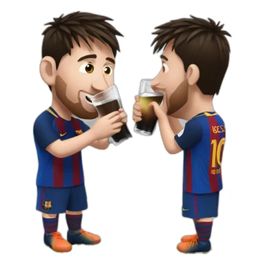 messi drinking matte sticker