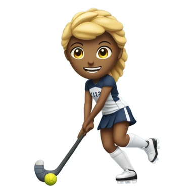 field hockey player  sticker