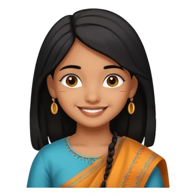 Cute girl Indian  sticker