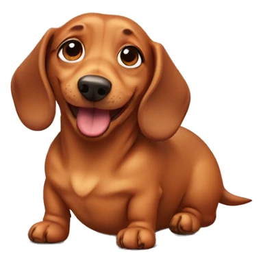Cute and fat dachshund sticker