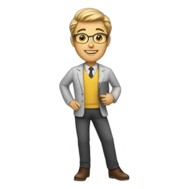 teacher with a shake sticker