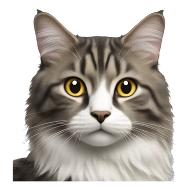 Norwegian Forrest cat sitting  sticker