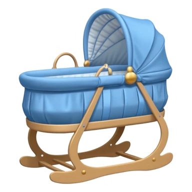 blue baby bassinet sticker