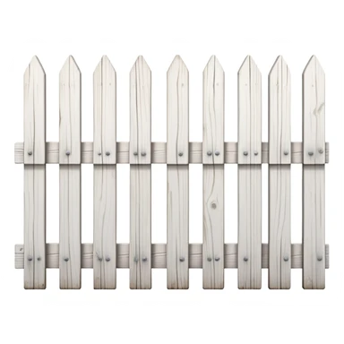 White picket fence sticker