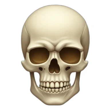 Upgraded skull emoji sticker