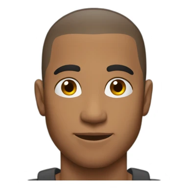 brown man muscle buzz cut sticker