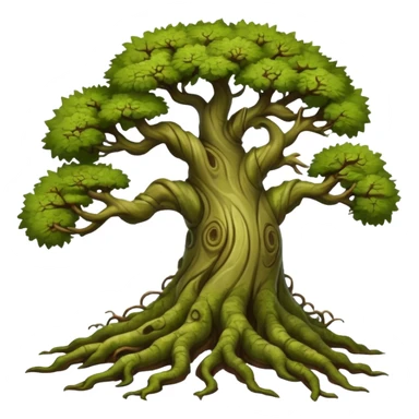 create a dnd style ancient_tree.png using 48x48 pixels size sticker