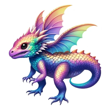 complex iridescent gradients aesthetic-scenery-Fakémon-creature sticker