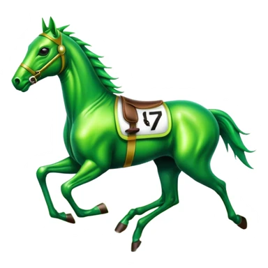 horse racing alien sticker