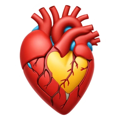 Un corazón humano roto sangrando rodeado de vendas y tiritas que se despegan sin hacer efecto sticker