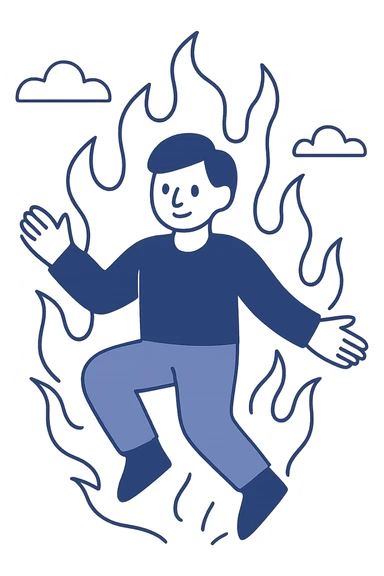 white fire, dynamic, energetic style sticker