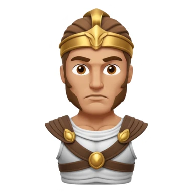 crea a un guerrero griego estoico, muy musculoso 3d, realista sticker