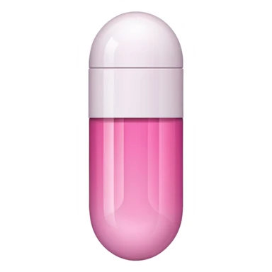 pink and white capsule sticker