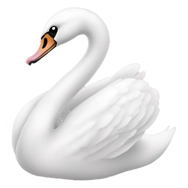 swan light pink bow sticker