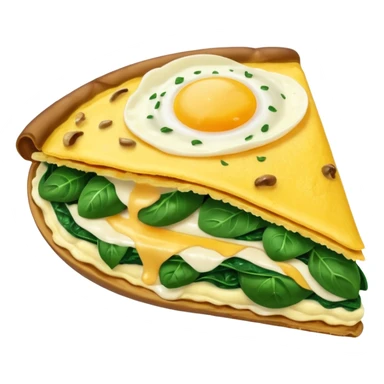 Egg Omelet with Spinach and Mushrooms sticker