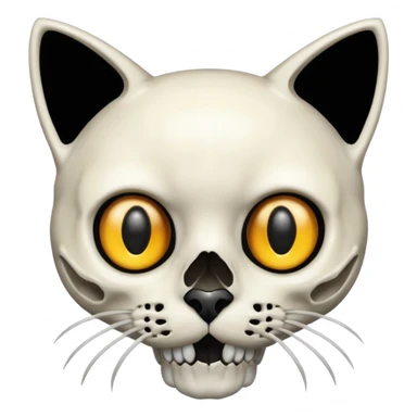 black-eye-sockets cat-skull sticker