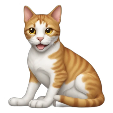 cat on a dog sticker