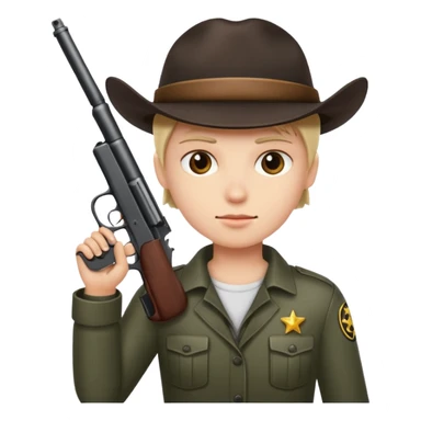 Elisinde silah olan biri sticker