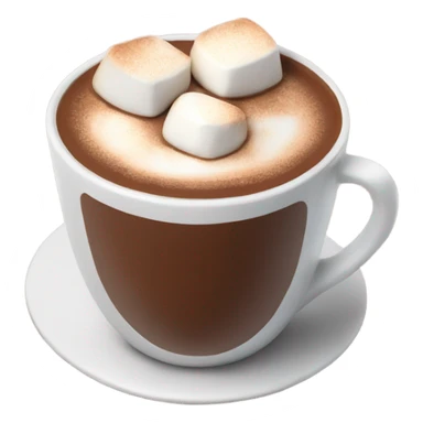 Hot chocolate with marshmellows sticker