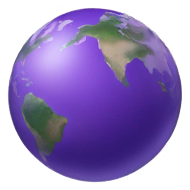 purple earth sticker
